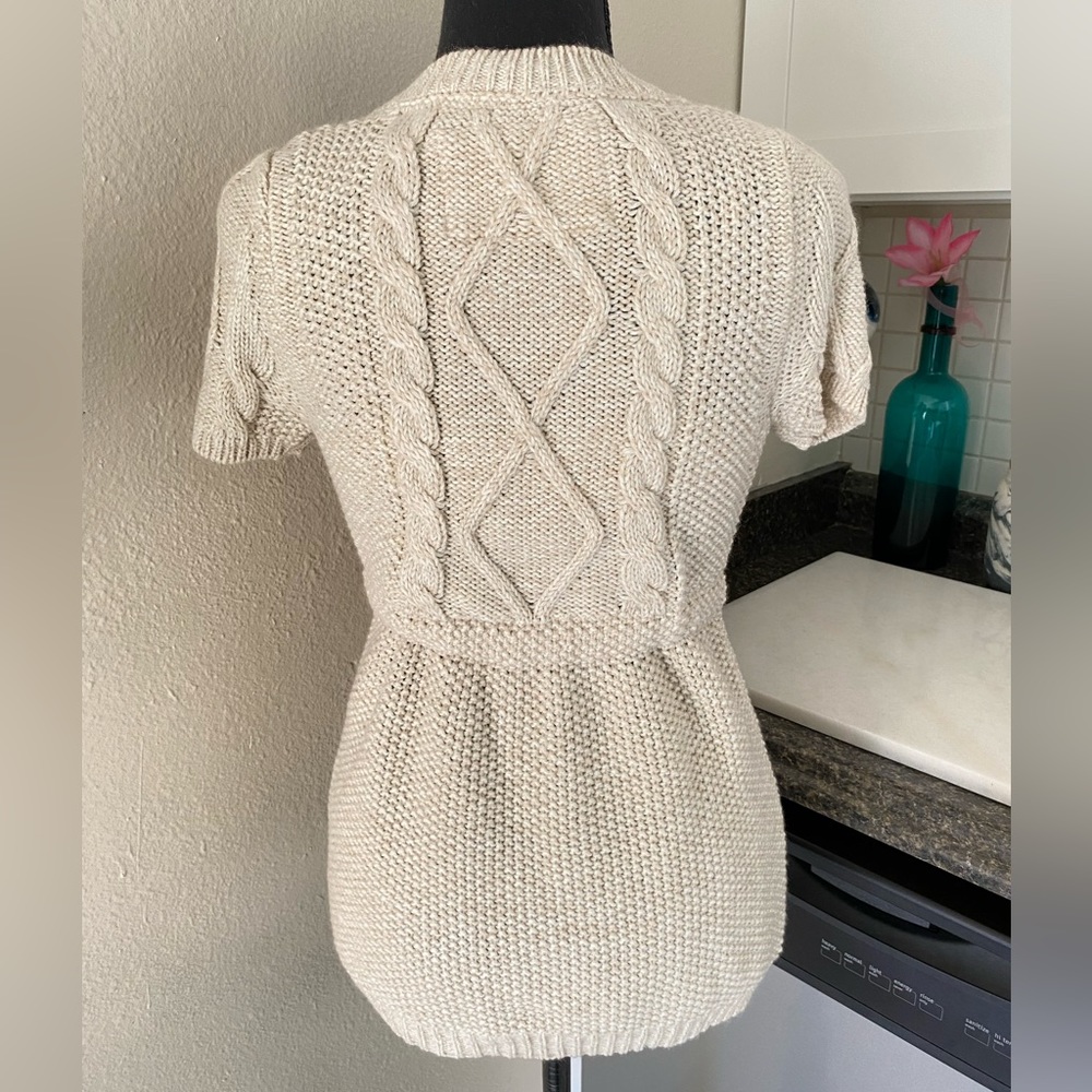 Y2k Aeropostale babydoll tie waist short sleeve cardigan sweater - Picture 2 of 13